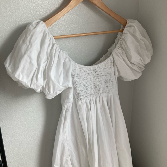 Abercrombie Ruched Puff Sleeve Mini Dress S - Picture 10 of 12